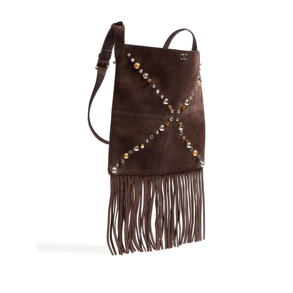 Valentino Garavani Brown Shoulder Bags Men VALENTINO GARAVANI