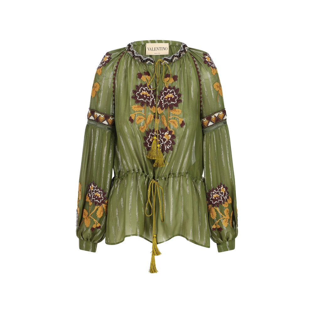 Valentino Green Tops - Blouses Women VALENTINO