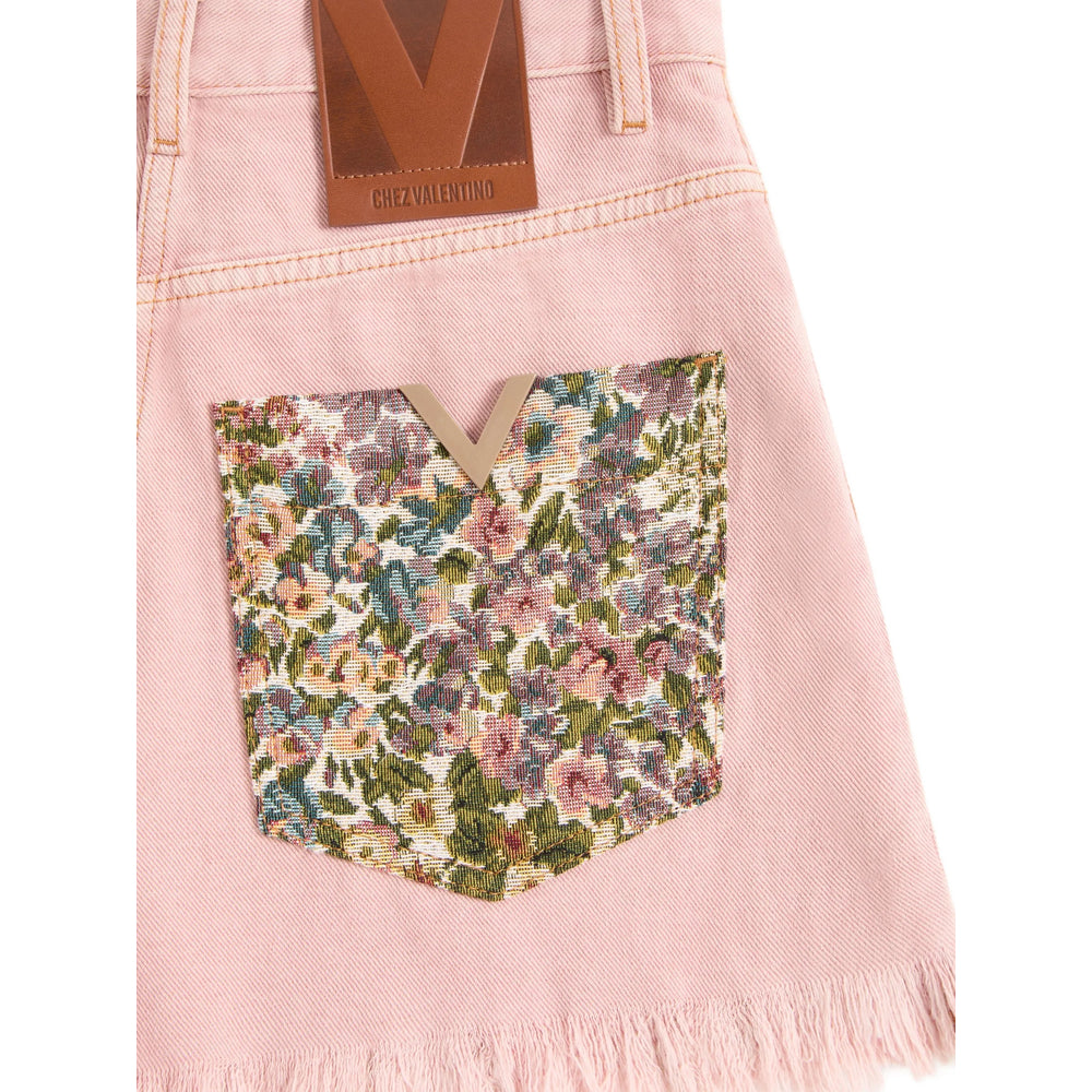 Valentino Pink Denim - Denim Shorts Women VALENTINO