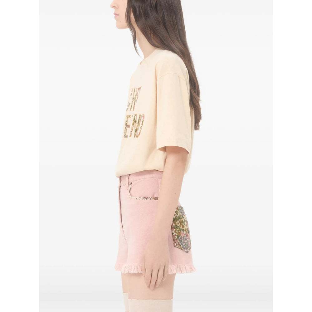 Valentino Neutrals Tops - T-Shirts & Jerseys Women VALENTINO