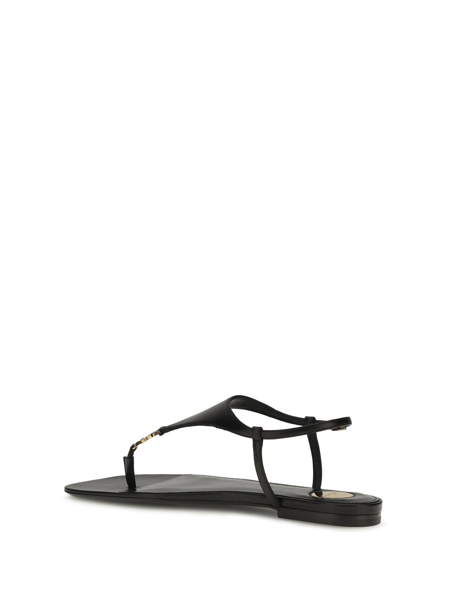 Saint Laurent Women Cassandre Leather Sandals SAINT LAURENT
