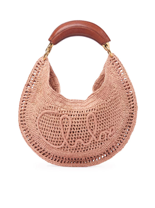 Chloe` Women Summer Banana Raffia Hobo Bag CHLOE
