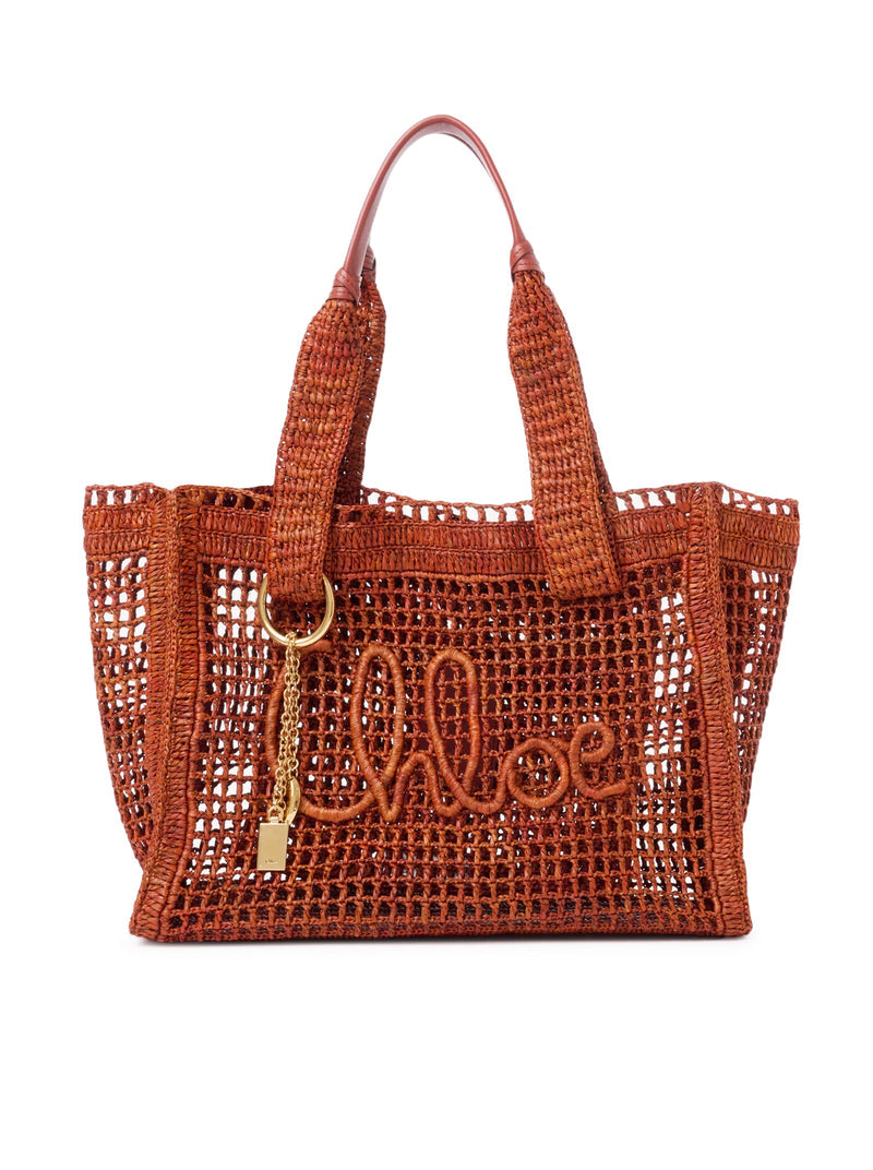 Chloe` Women East-West Summer Banana Tote Bag In Raffia CHLOE