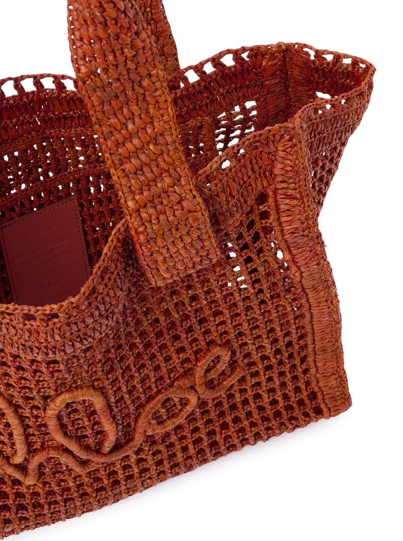 Chloe` Women East-West Summer Banana Tote Bag In Raffia CHLOE