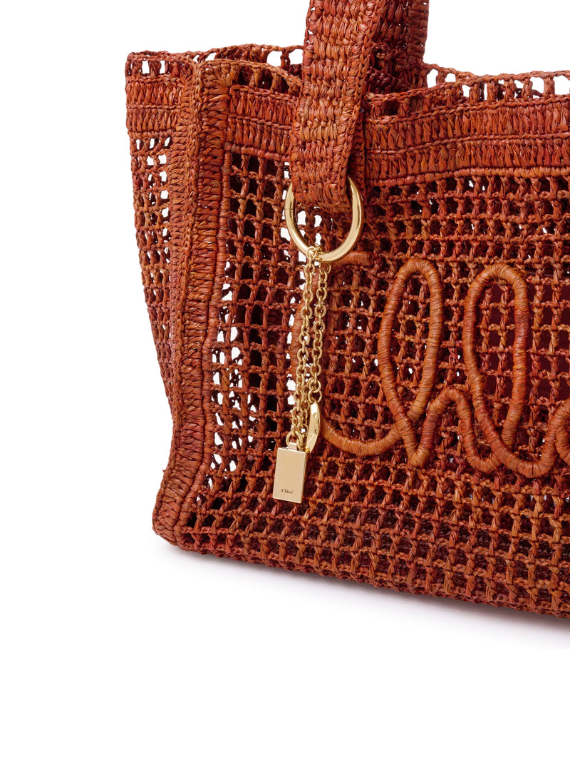 Chloe` Women East-West Summer Banana Tote Bag In Raffia CHLOE