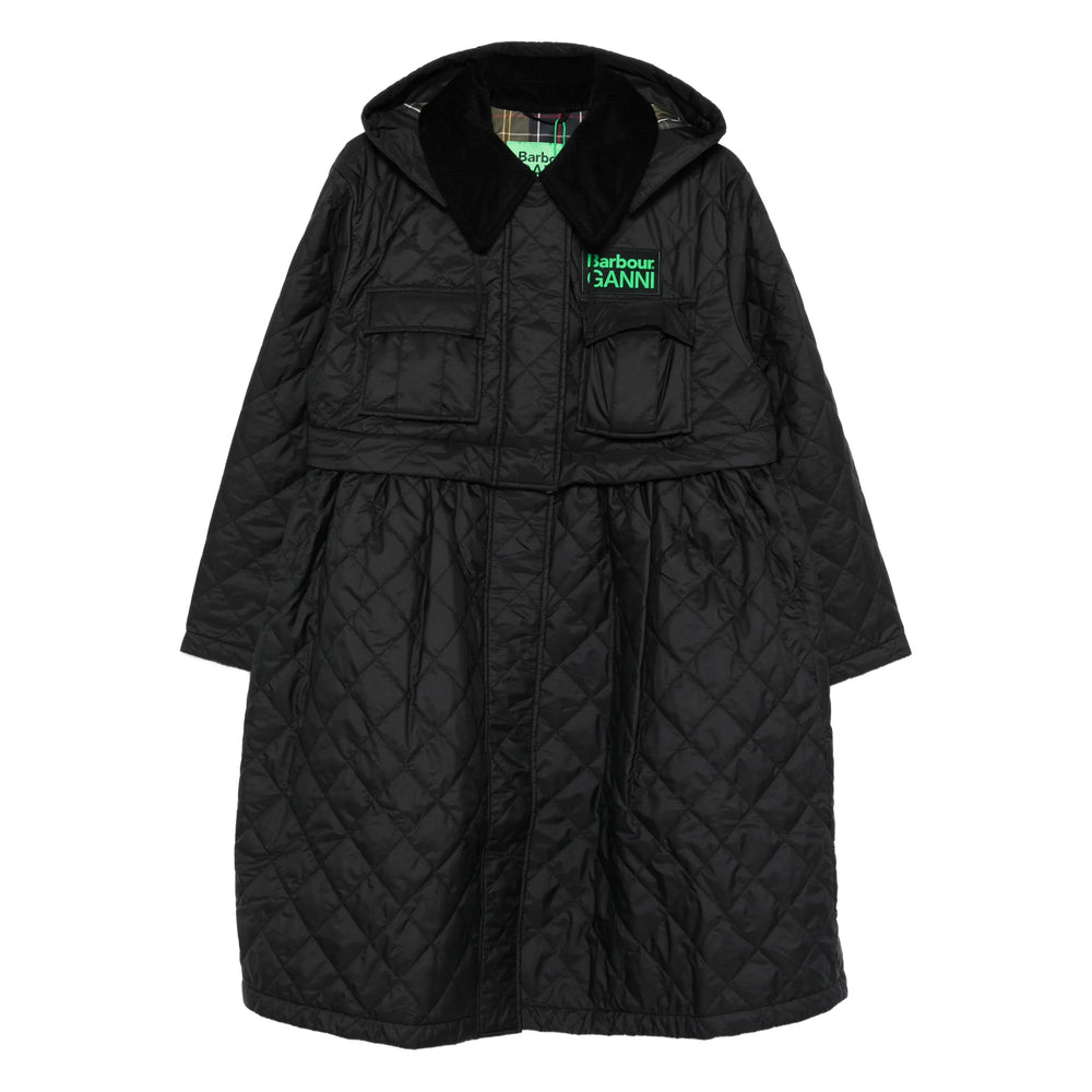 Barbour X Ganni Black Coats - Parka Coats Women BARBOUR X GANNI