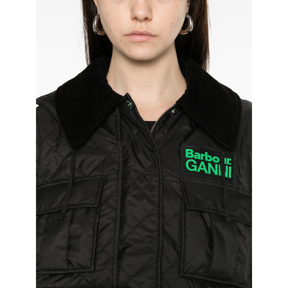 Barbour X Ganni Black Coats - Parka Coats Women BARBOUR X GANNI