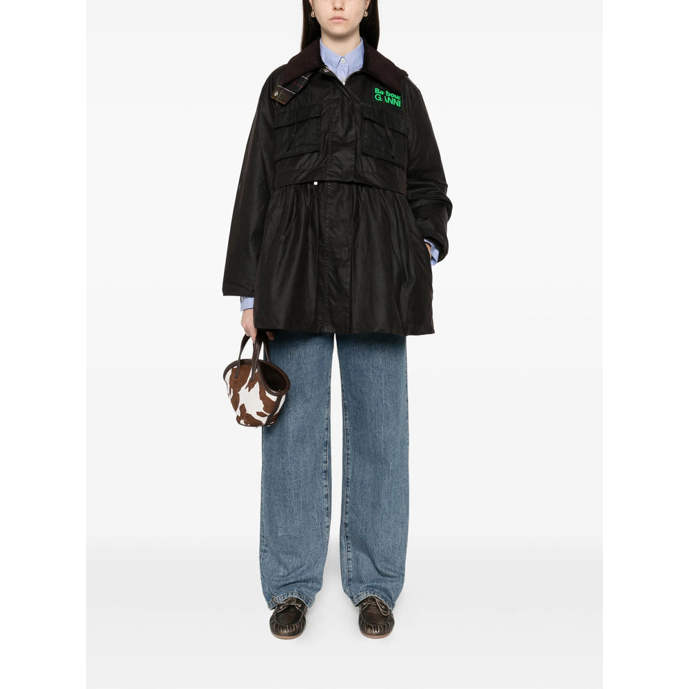 Barbour X Ganni Brown Coats - Parka Coats Women BARBOUR X GANNI