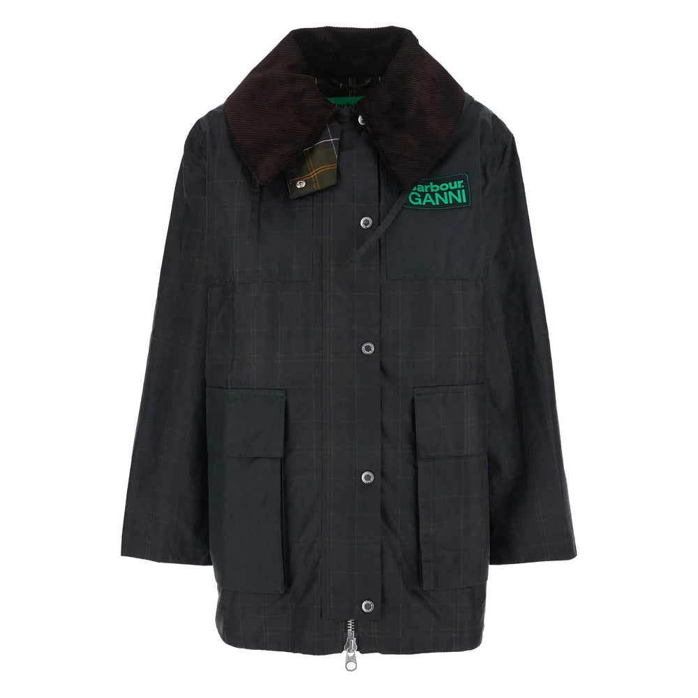 Barbour X Ganni Green Coats - Parka Coats Women BARBOUR X GANNI