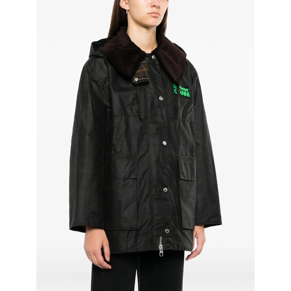 Barbour X Ganni Green Coats - Parka Coats Women BARBOUR X GANNI