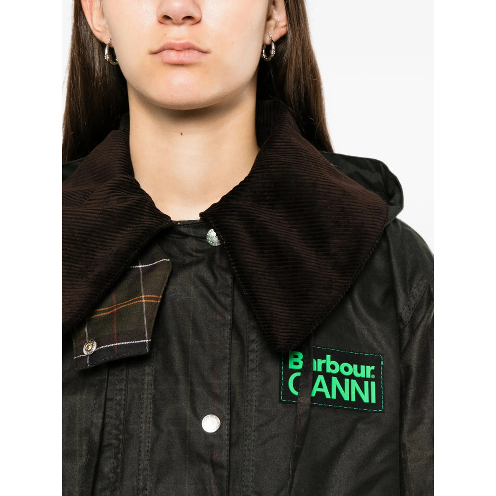 Barbour X Ganni Green Coats - Parka Coats Women BARBOUR X GANNI