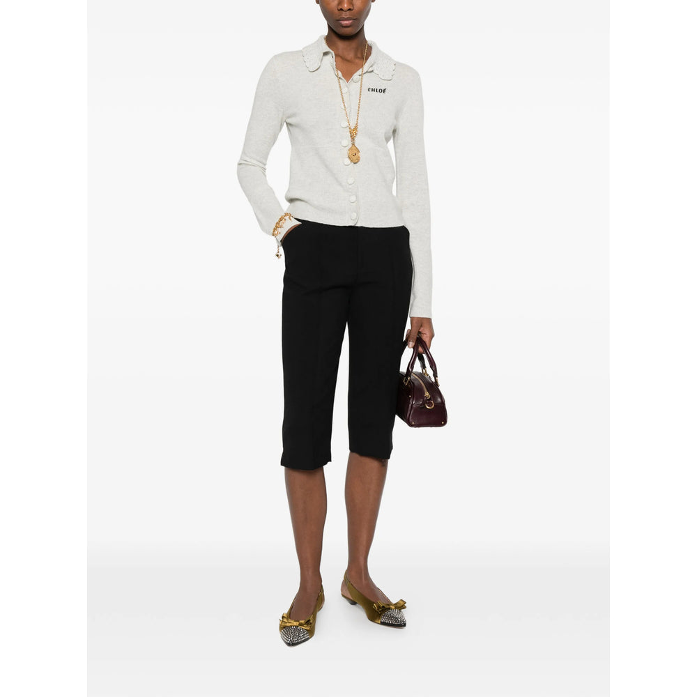 Chloé Black Trousers - Cropped Trousers Women CHLOE
