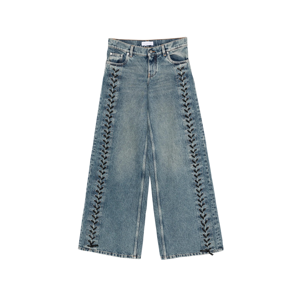 Stella Mccartney Blue Denim - Wide-Leg Jeans Women STELLA MCCARTNEY