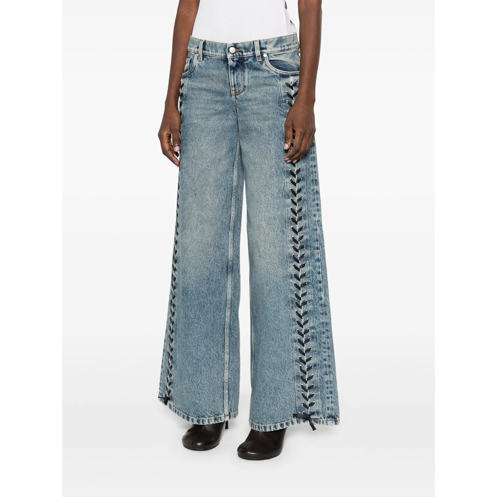 Stella Mccartney Blue Denim - Wide-Leg Jeans Women STELLA MCCARTNEY