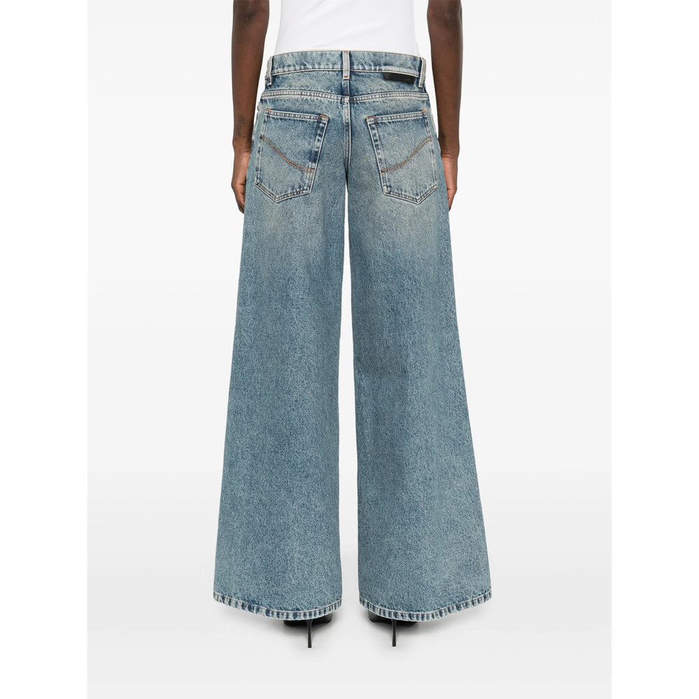 Stella Mccartney Blue Denim - Wide-Leg Jeans Women STELLA MCCARTNEY