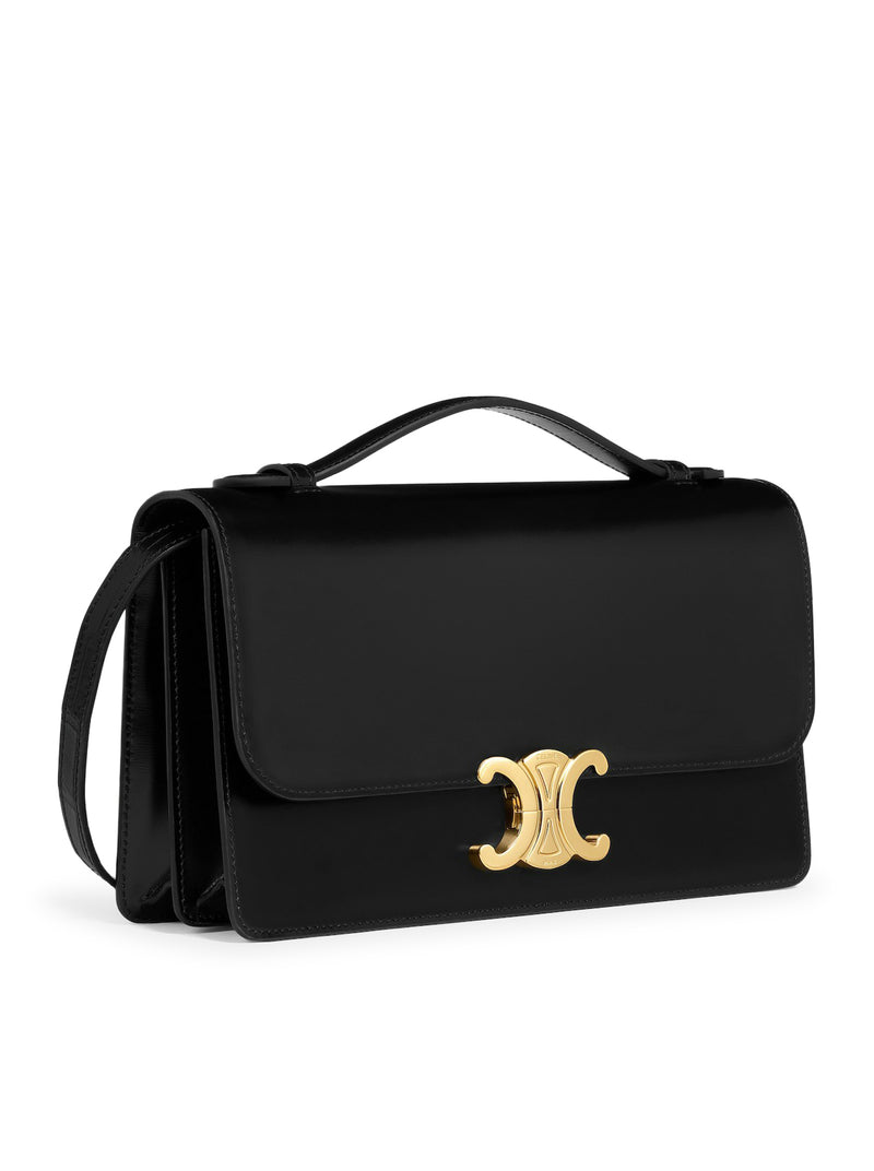 Celine Women Medium Triomphe Folio In Polished Calfskin CELINE