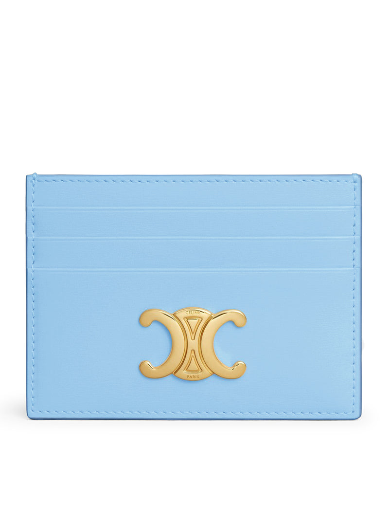 Celine Women Triomphe Card Holder In Polished Calfskin CELINE