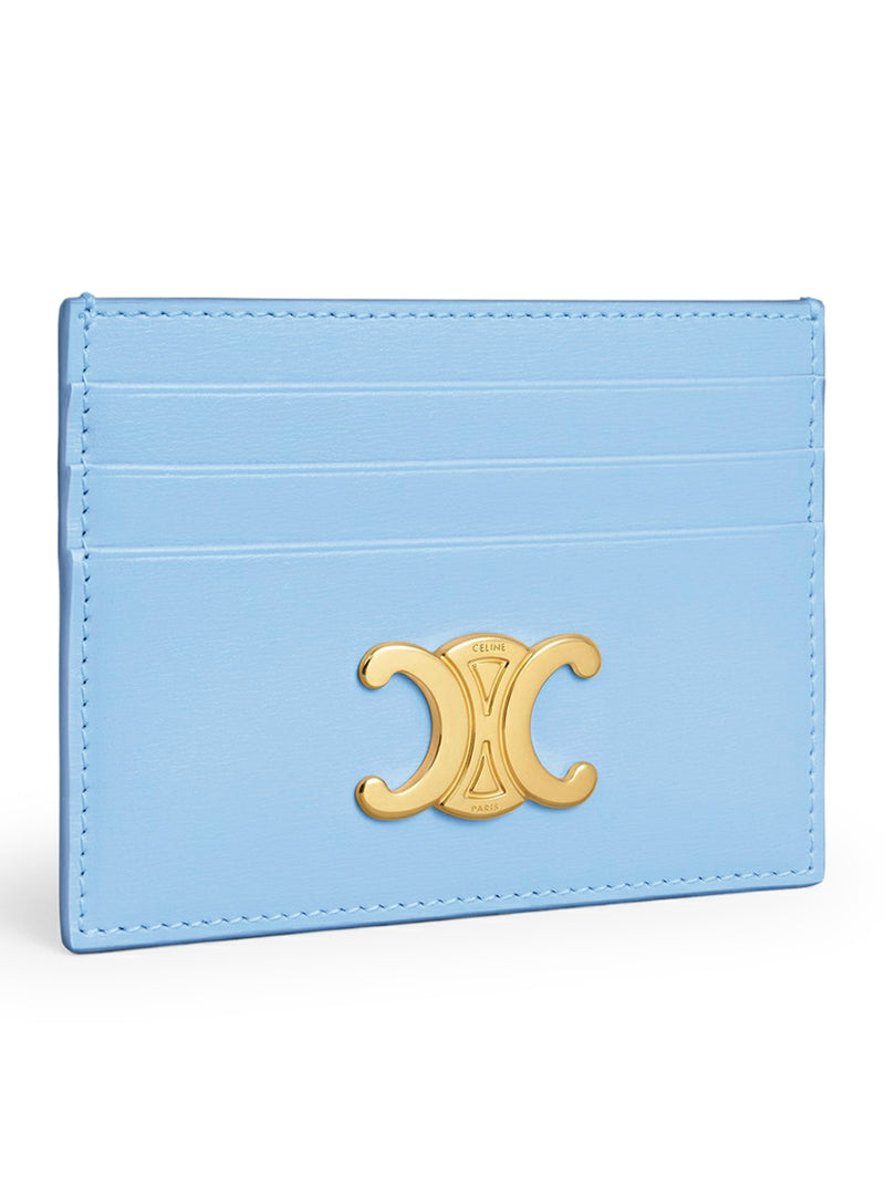Celine Women Triomphe Card Holder In Polished Calfskin CELINE