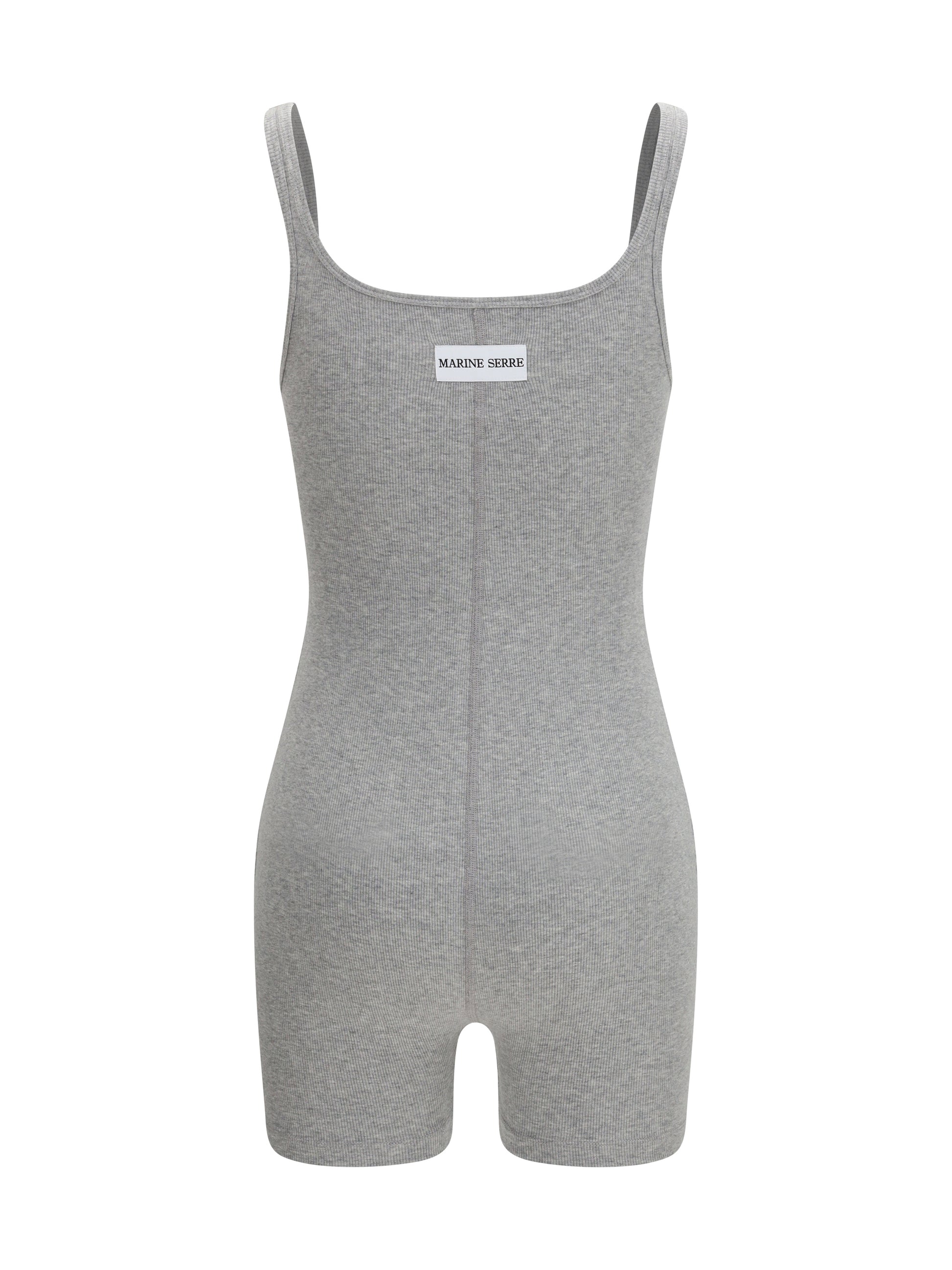Marine Serre Women Moon Logo Ribbed Jersey Short Catsuit MARINE SERRE