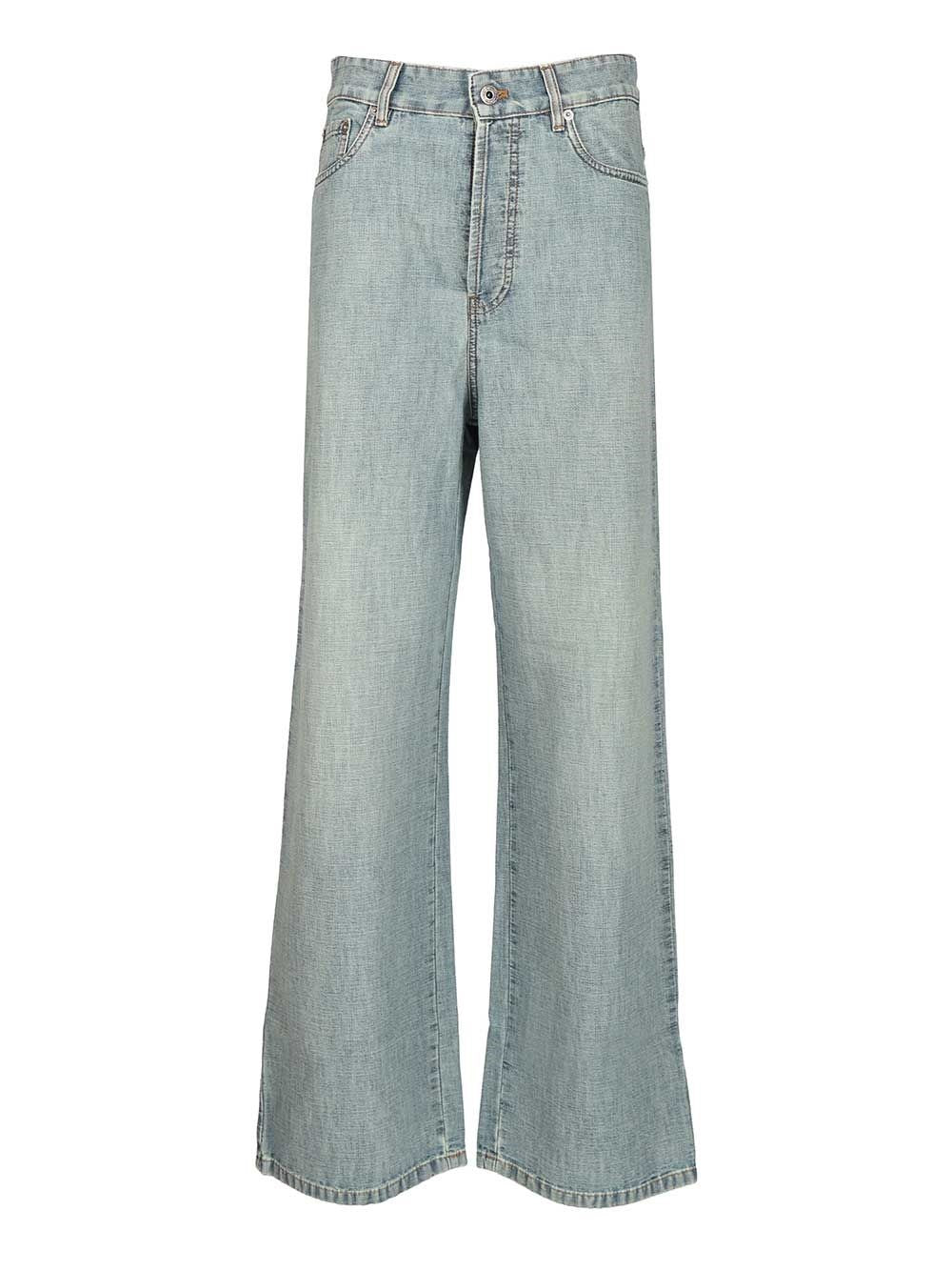 Miu Miu Women Chambray Denim Trousers MIU MIU
