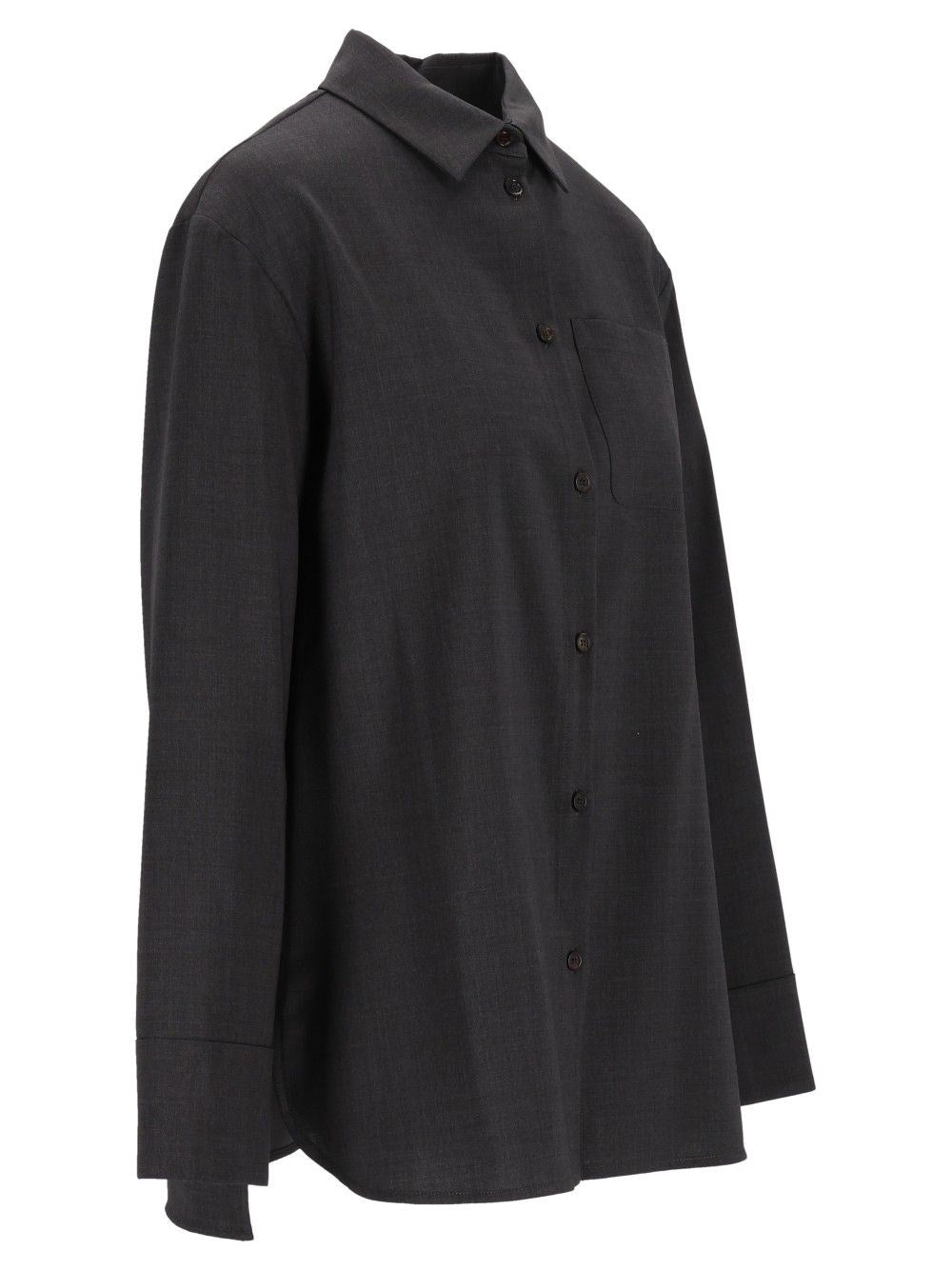 'S Max Mara Women Basic Wool Canvas Shirt S MAX MARA