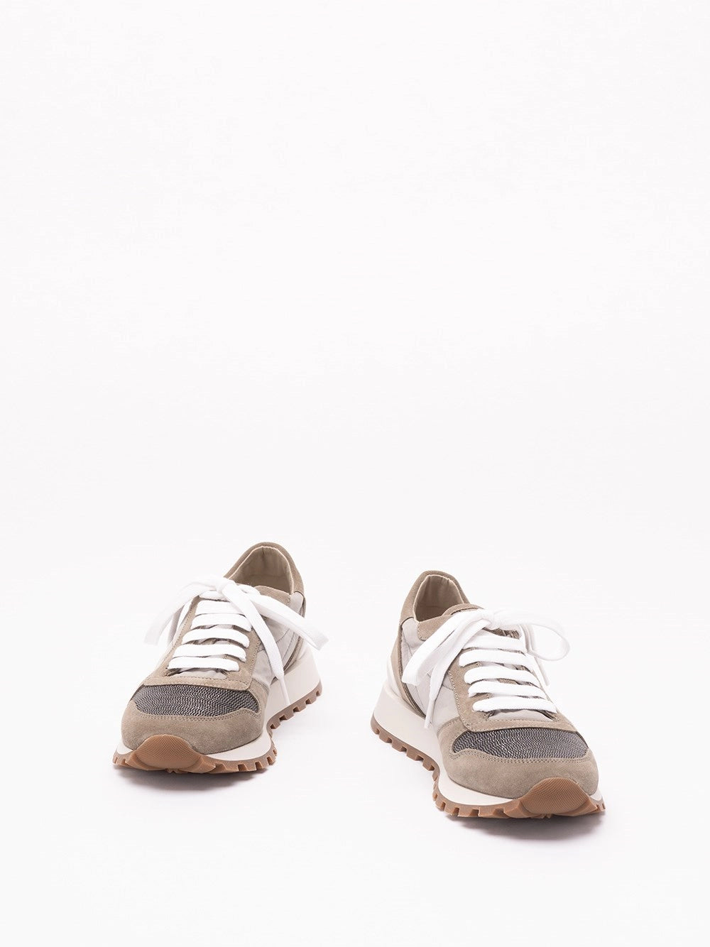 Brunello Cucinelli Women Fabric Sneakers With Monili BRUNELLO CUCINELLI