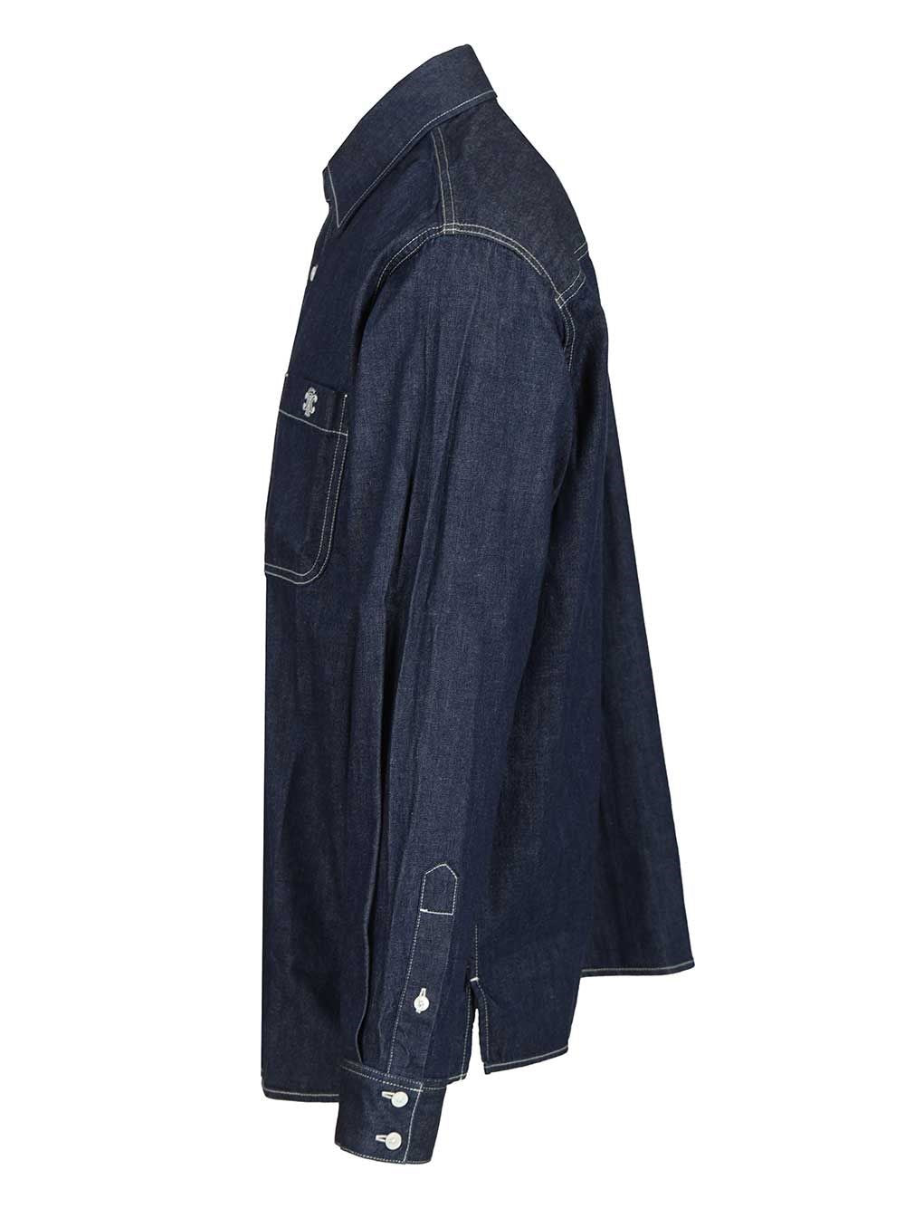 Celine Men Loose-Fit Denim Shirt