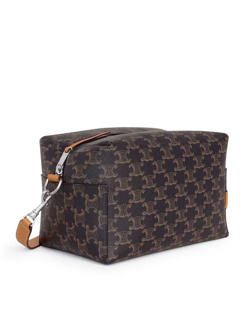 Celine Men Take Away Crossbody Bag In Triomphe Canvas And Calfskin CELINE