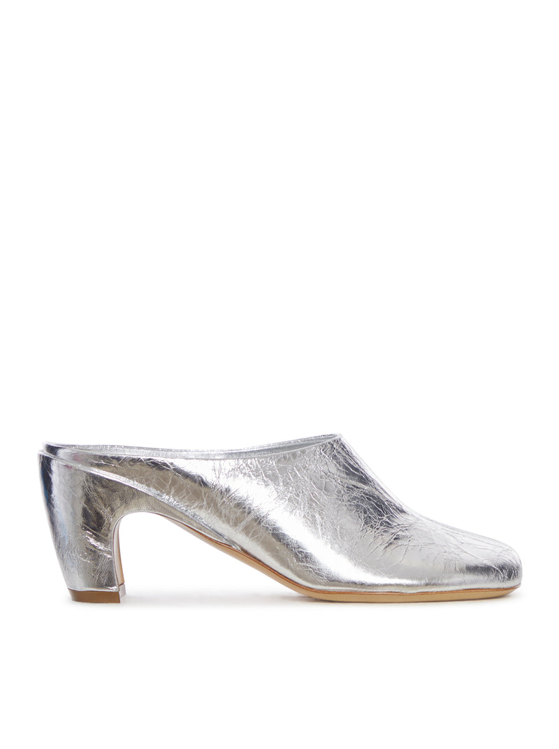 Dries Van Noten Women Mules In Laminated Leather With Metallic Effect DRIES VAN NOTEN