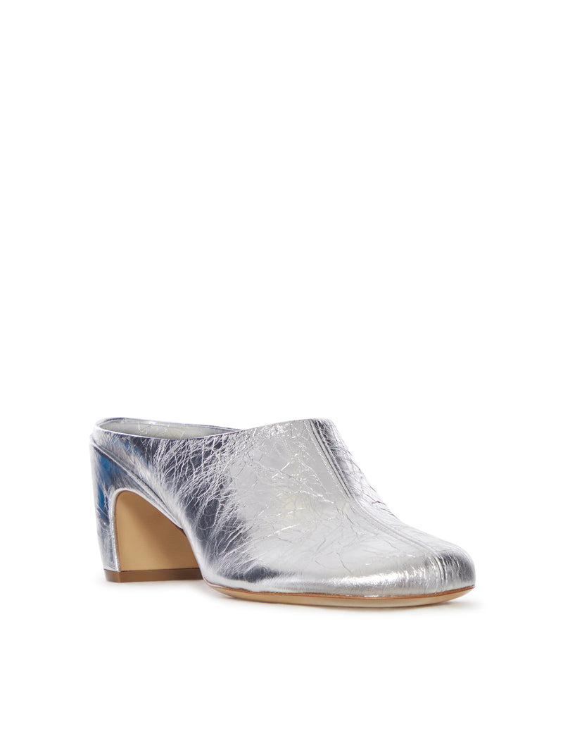 Dries Van Noten Women Mules In Laminated Leather With Metallic Effect DRIES VAN NOTEN