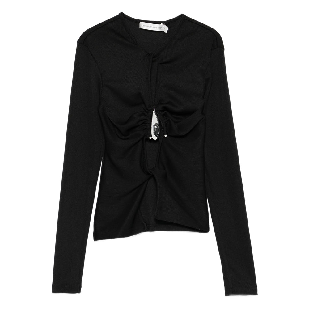 Christopher Esber Black Tops - T-Shirts & Jerseys Women CHRISTOPHER ESBER