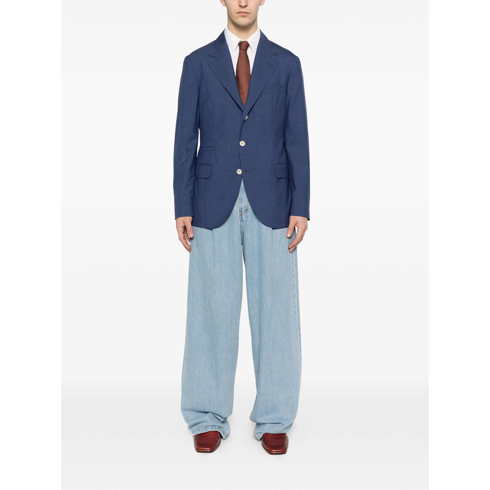 Brunello Cucinelli Blue Jackets - Suit & Dinner Jackets Men BRUNELLO CUCINELLI