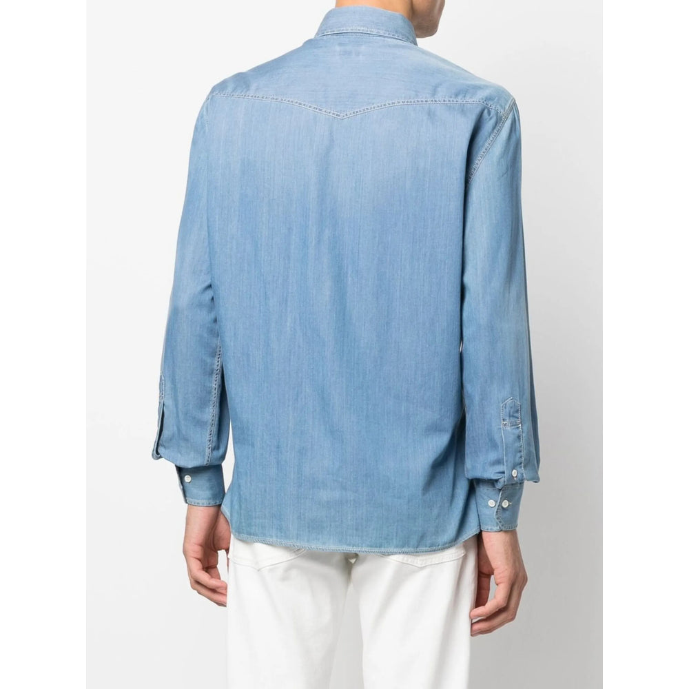 Brunello Cucinelli Blue Shirts Men