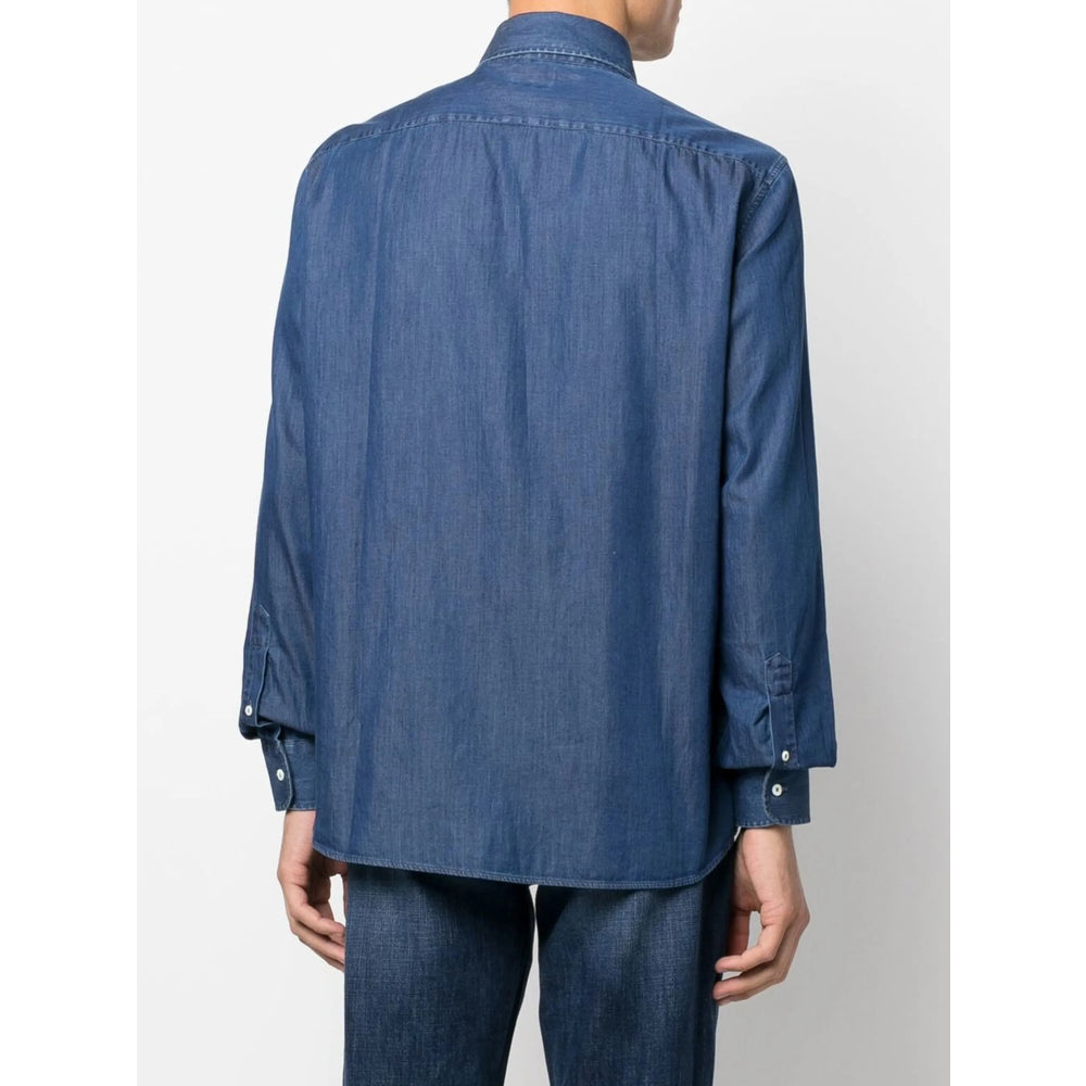 Brunello Cucinelli Blue Shirts Men BRUNELLO CUCINELLI