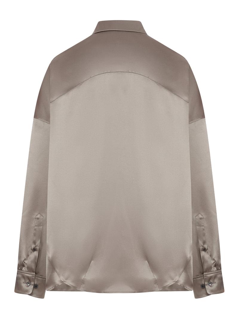 Dries Van Noten Women Satin-Effect Silk Shirt DRIES VAN NOTEN