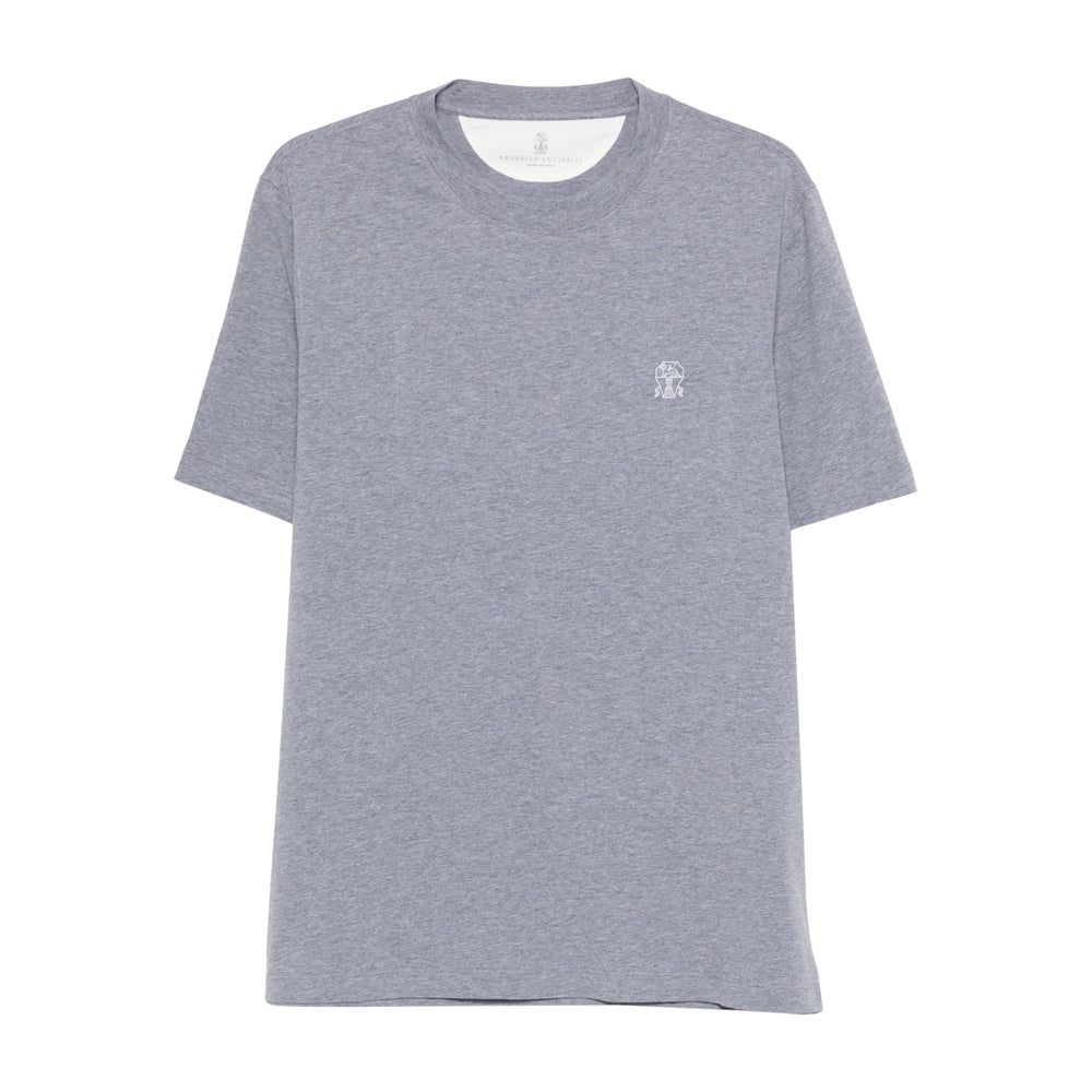 Brunello Cucinelli Grey T-Shirts & Vests - T-Shirts Men BRUNELLO CUCINELLI