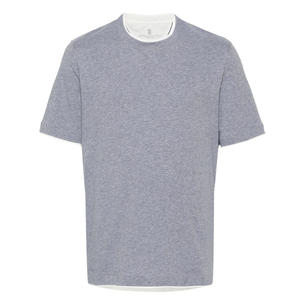 Brunello Cucinelli Grey T-Shirts & Vests - T-Shirts Men BRUNELLO CUCINELLI
