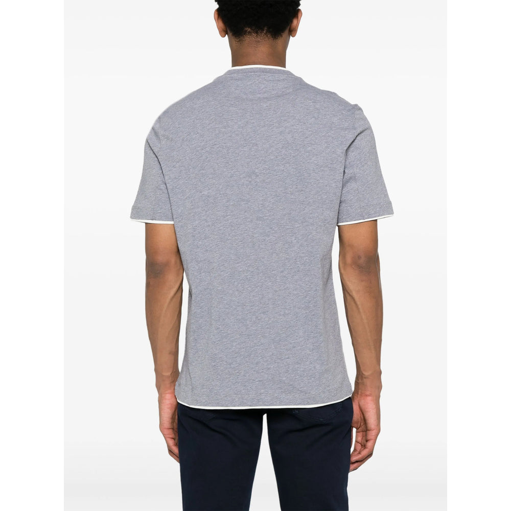Brunello Cucinelli Grey T-Shirts & Vests - T-Shirts Men BRUNELLO CUCINELLI