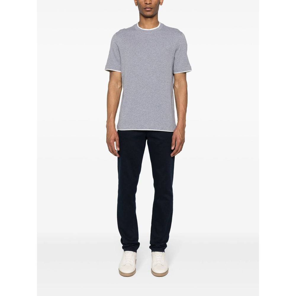 Brunello Cucinelli Grey T-Shirts & Vests - T-Shirts Men BRUNELLO CUCINELLI