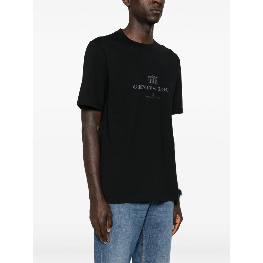 Brunello Cucinelli Black T-Shirts & Vests - T-Shirts Men BRUNELLO CUCINELLI