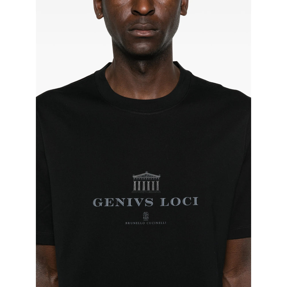 Brunello Cucinelli Black T-Shirts & Vests - T-Shirts Men BRUNELLO CUCINELLI