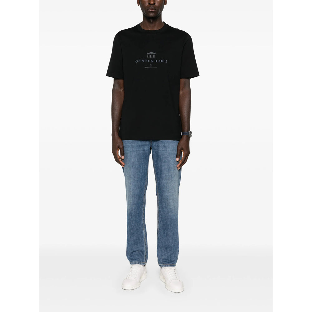 Brunello Cucinelli Black T-Shirts & Vests - T-Shirts Men BRUNELLO CUCINELLI