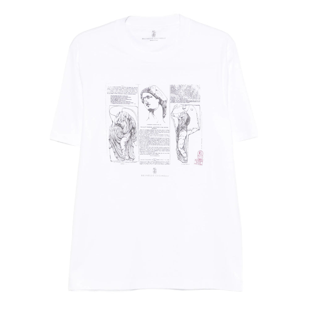 Brunello Cucinelli White T-Shirts & Vests - T-Shirts Men BRUNELLO CUCINELLI