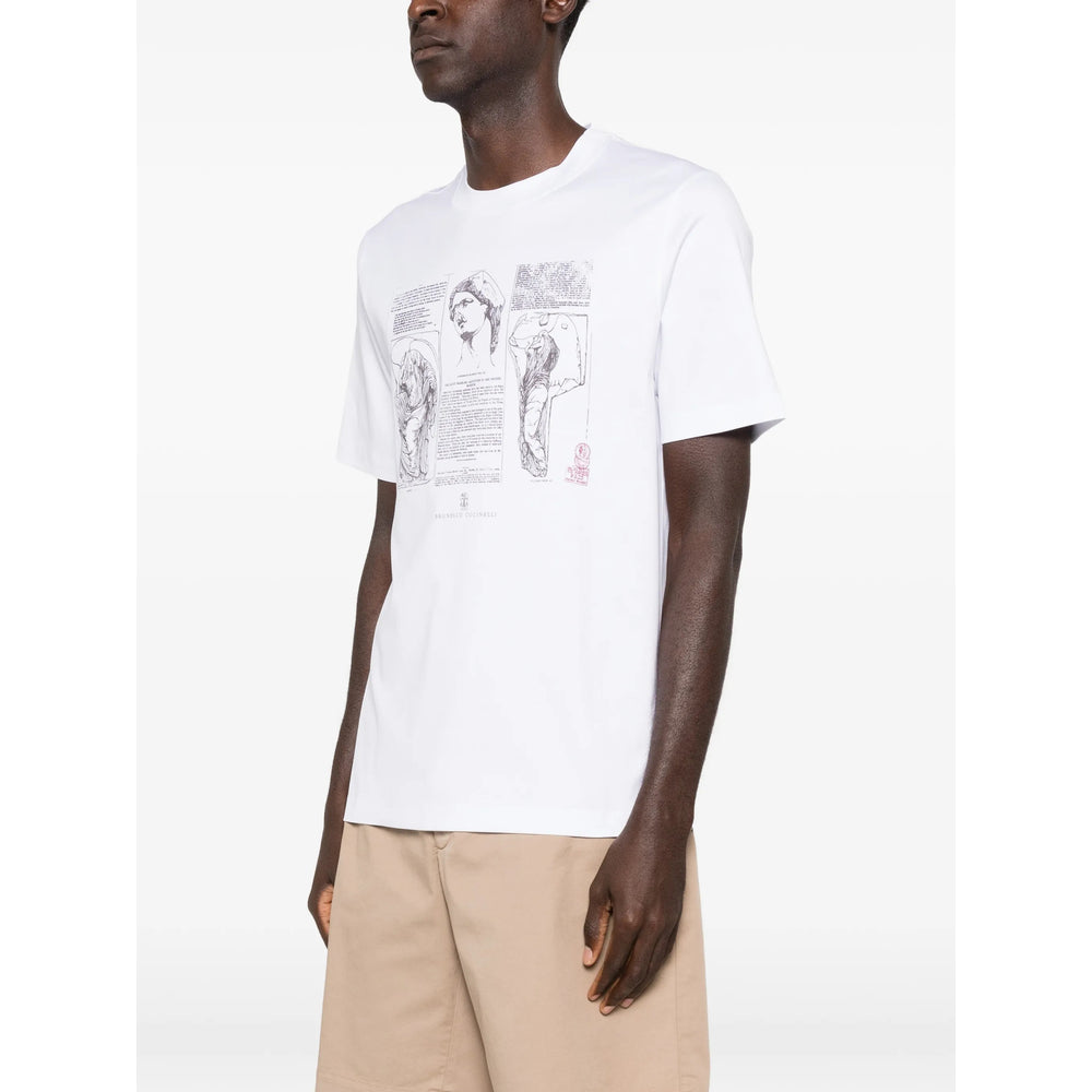 Brunello Cucinelli White T-Shirts & Vests - T-Shirts Men BRUNELLO CUCINELLI