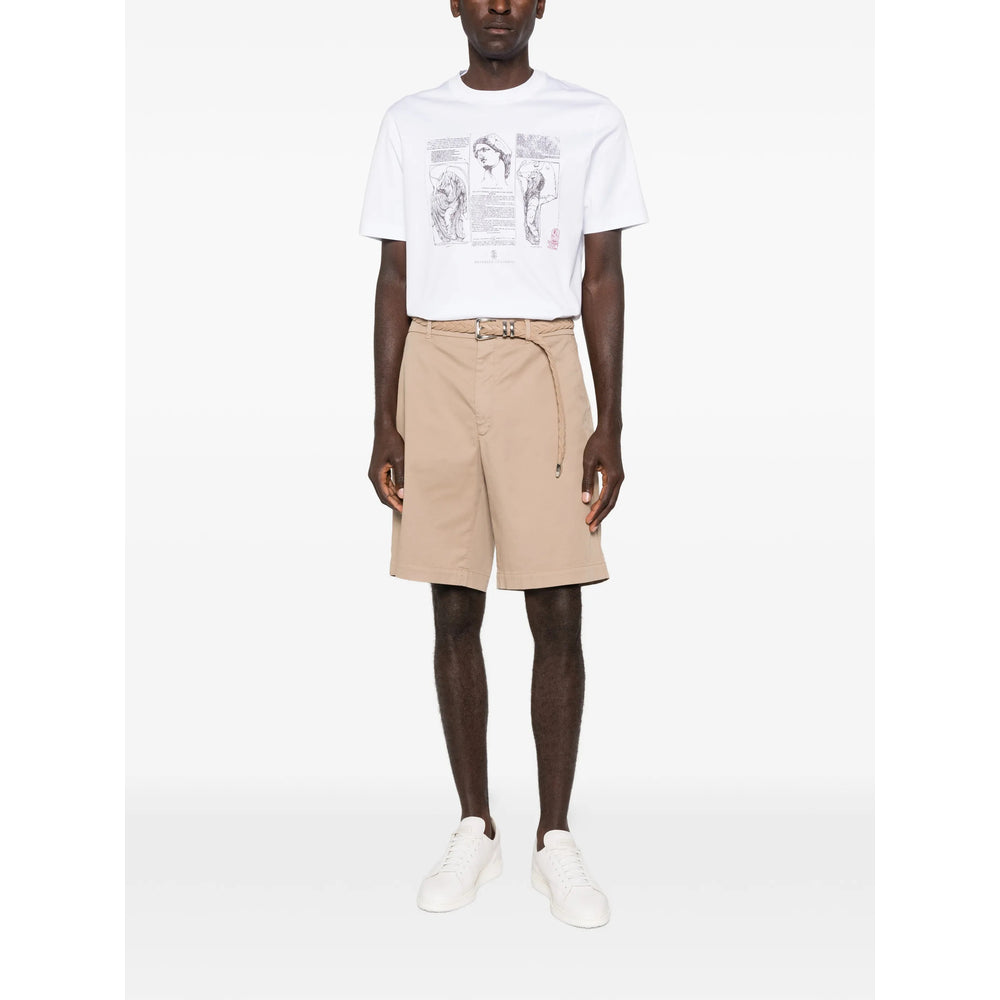Brunello Cucinelli White T-Shirts & Vests - T-Shirts Men BRUNELLO CUCINELLI