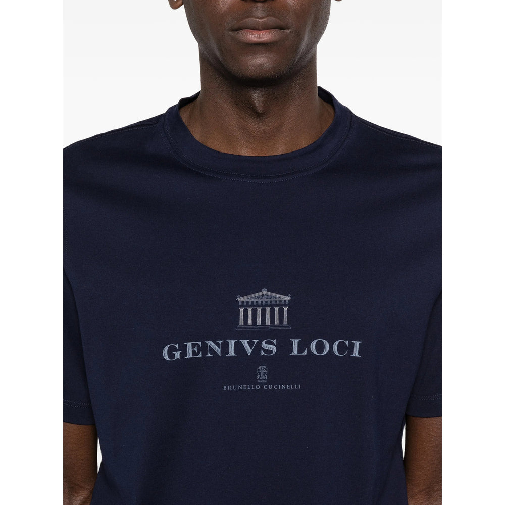 Brunello Cucinelli Blue T-Shirts & Vests - T-Shirts Men BRUNELLO CUCINELLI