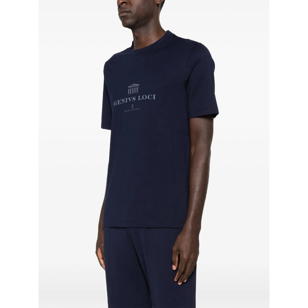 Brunello Cucinelli Blue T-Shirts & Vests - T-Shirts Men BRUNELLO CUCINELLI