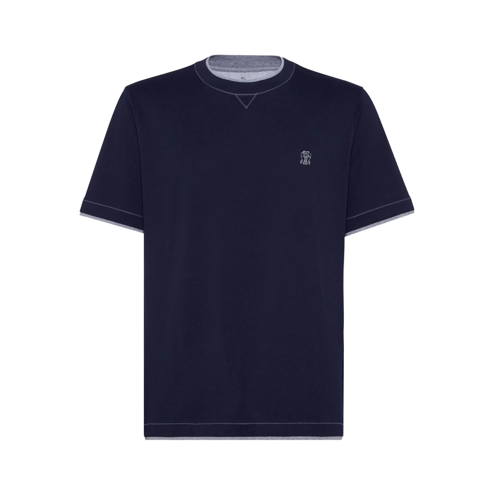 Brunello Cucinelli Blue T-Shirts & Vests - T-Shirts Men