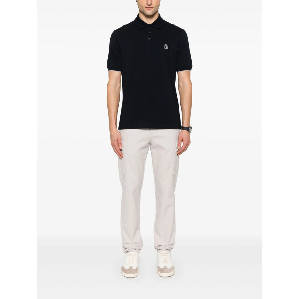 Brunello Cucinelli Blue Polo Shirts Men BRUNELLO CUCINELLI