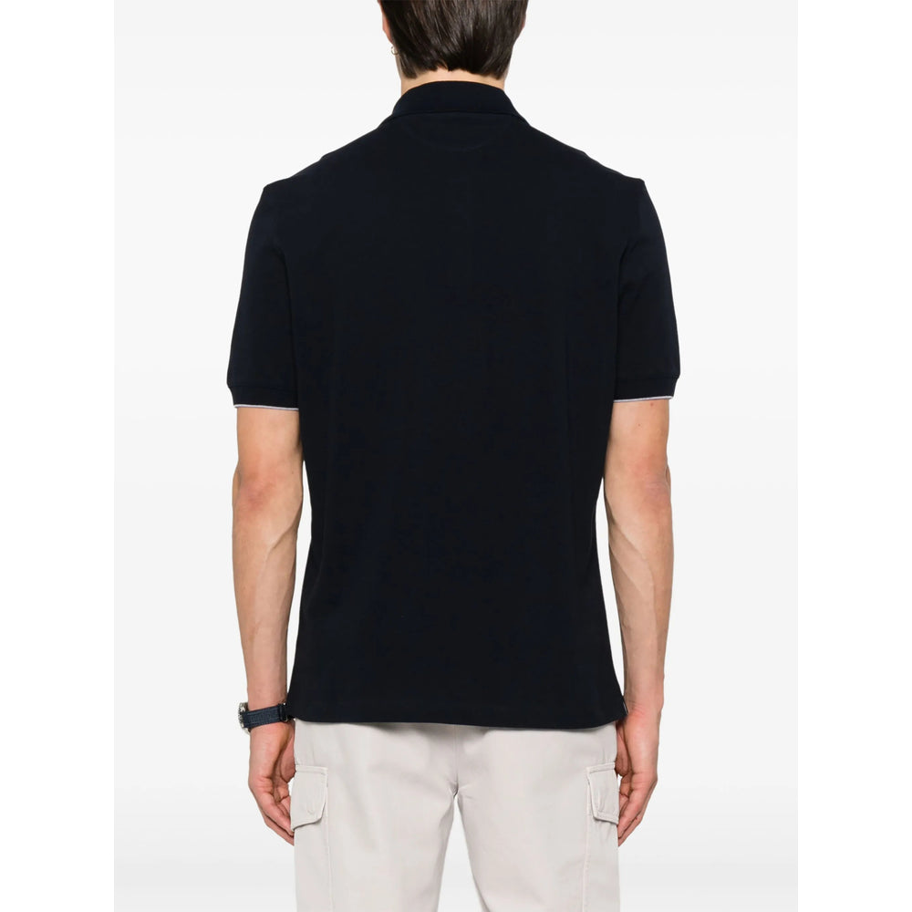 Brunello Cucinelli Blue Polo Shirts Men BRUNELLO CUCINELLI